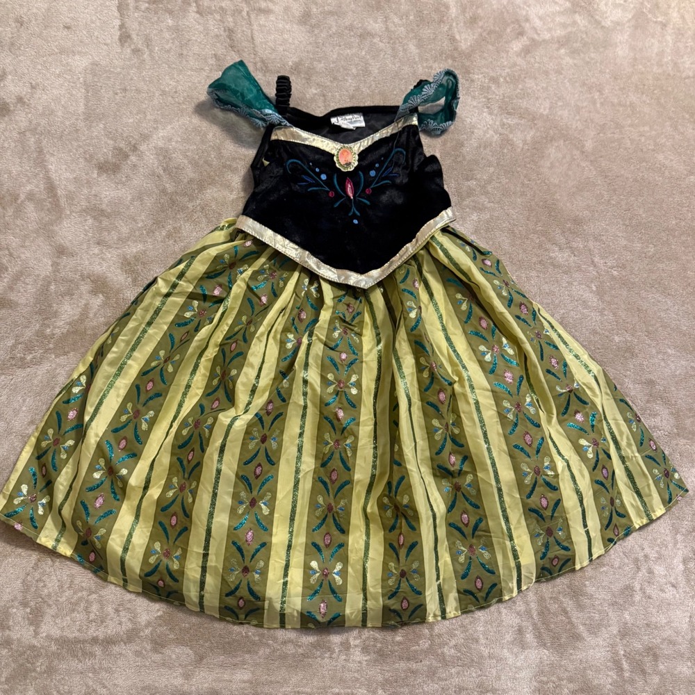 Disney Parks Frozen Princess Anna Coronation Costume Dress Girls Size 5/6